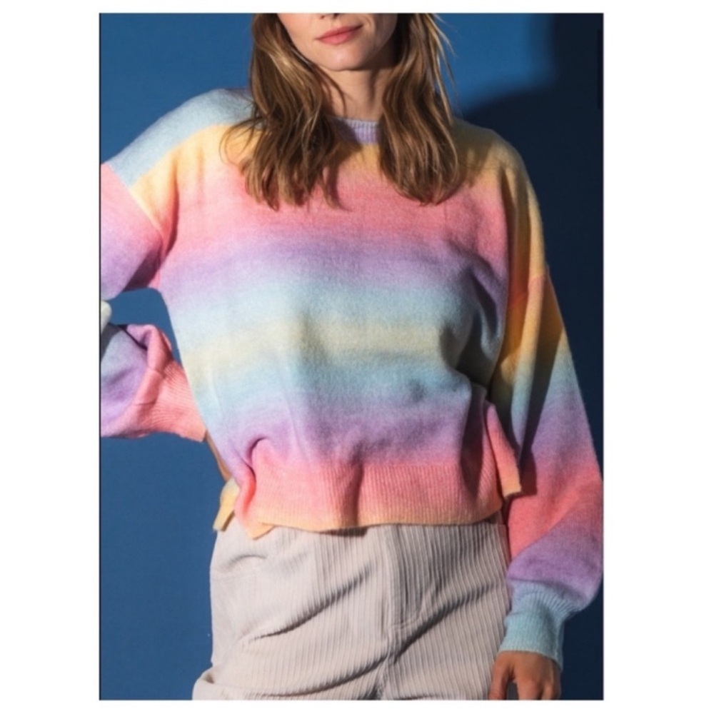 NWT Very G Ombre Rainbow Sweater
